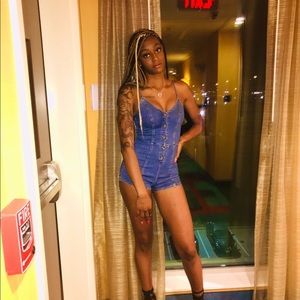 Jean one piece outfit